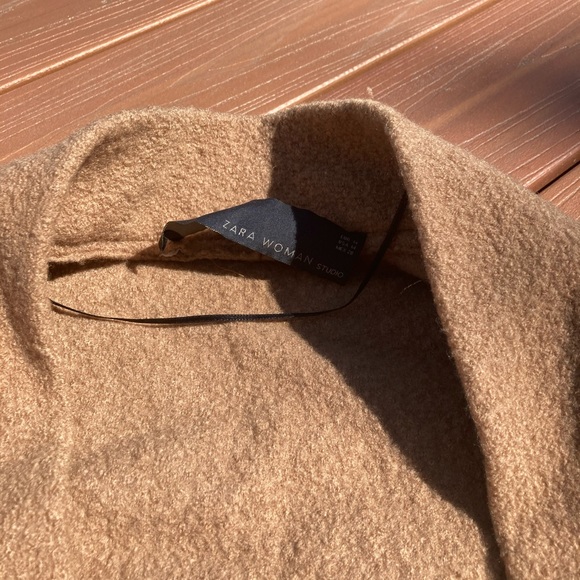 Zara tan wool coat size M - Picture 3 of 5